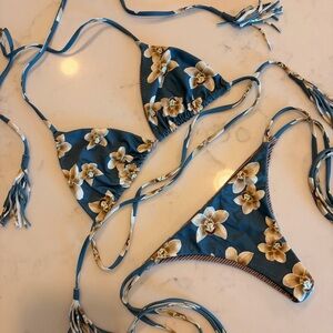 Acacia Humuhumu Floral String Bikini Set - Small